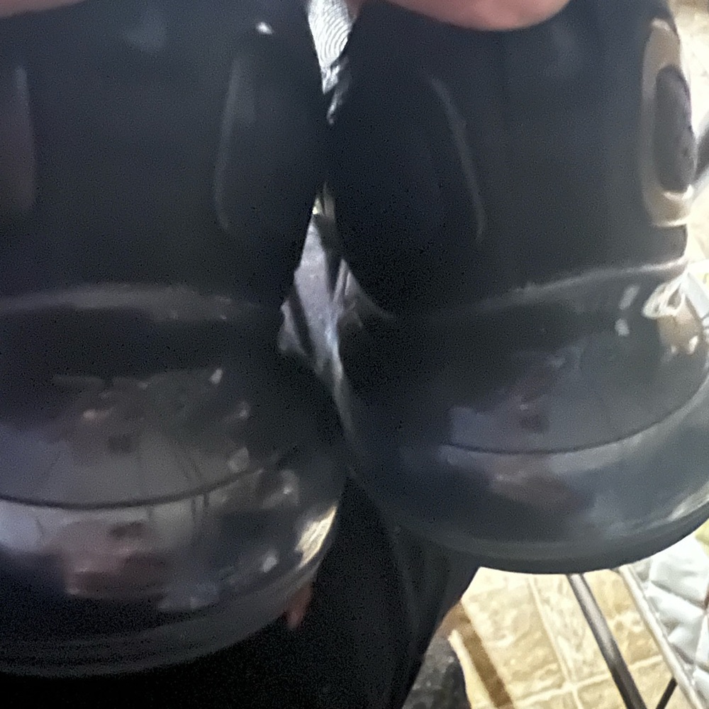 Women black on black Nike gym shoes 720s new never been worn with no box